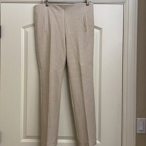 Chico's Beige Checkered Skinny Pants